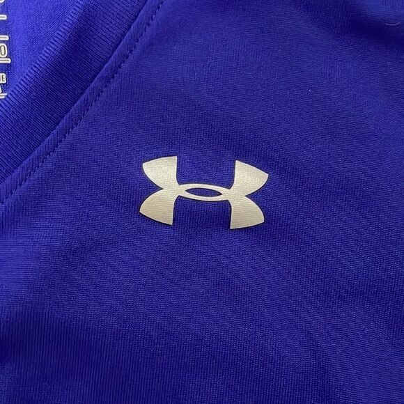 UNDER Armour Heat Gear Semi-Fitted Short Sleeve V-Neck T-Shirt Size Small - Picture 4 of 10